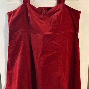 Torrid Red Corduroy Swing Dress